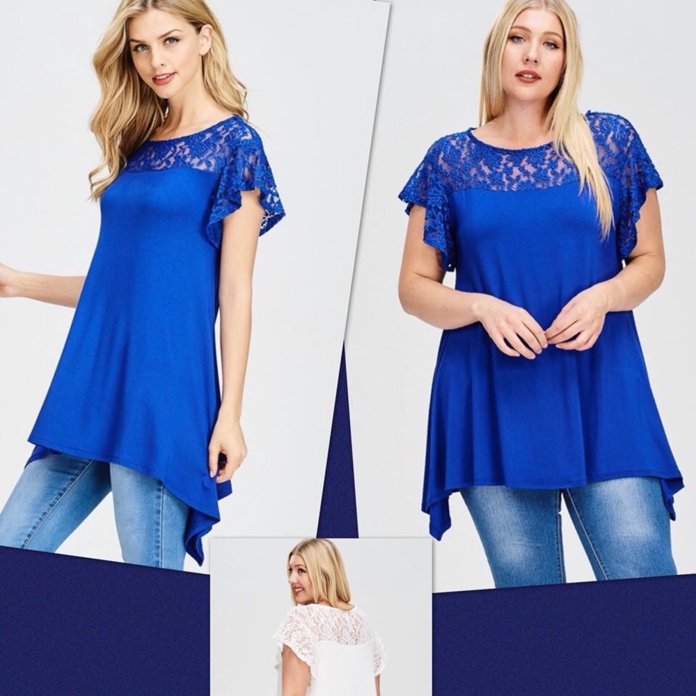 Shark bite Lace Detail Tunic